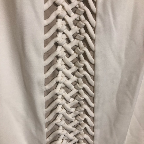 Ivory BeBe Knot Detail Dress - Size Large - Picture 3 of 5